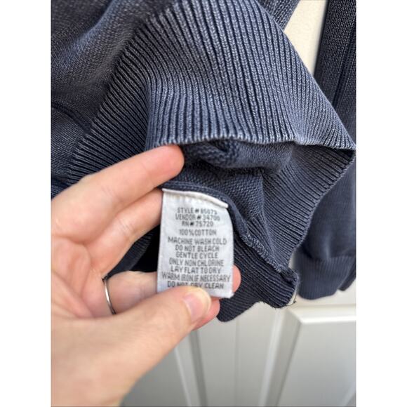 BKE Men's Large Blue Ryder 1/4 ButtonHenley Sweater Knit Cotton Pullover Casual - Picture 9 of 9